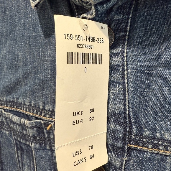 NWT Abercrombie & Fitch Denim Utility Romper Blue Size 0 - Picture 2 of 6